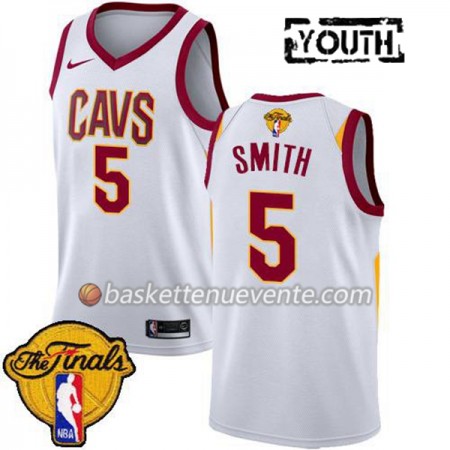 Maillot Basket Cleveland Cavaliers J.R. Smith 5 2018 NBA Finals Nike Blanc Swingman - Enfant